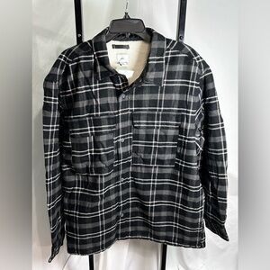 H&M black plaid Flannel Shacket - XL - New!